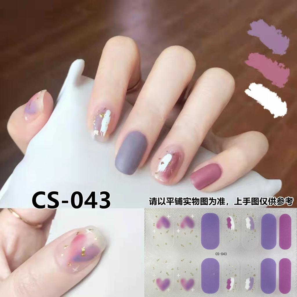 CS voděodolný a nepečlivý gelový lak na nehty film vše lepí Japonský a korejský větrný jarní a letní balicí papír na nehty balicí papír