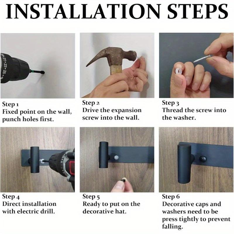 Coat Hooks Wall Mount, Stainless Steel 3 Hooks Wall Hooks T Shaped Coat Hanger Wall Mount, Heavy Duty Silver Towel Hooks Purse