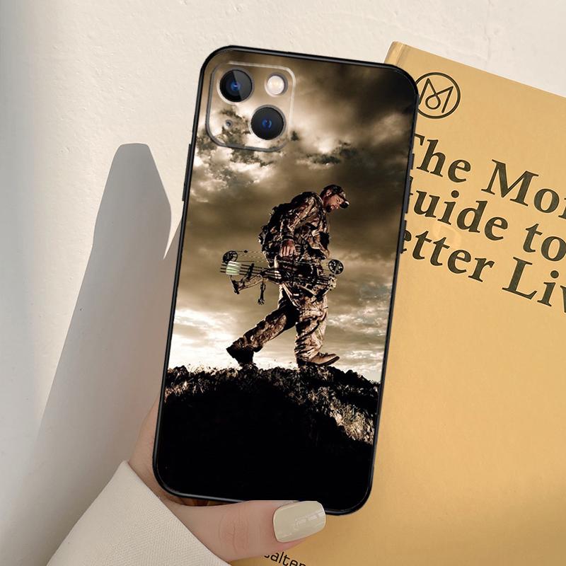 Hunting Animal and Fishing Man Phone Case For iPhone 17 16 14 13 12 11 15 Pro Max Mini XR 16e 15 16 Plus 17 Air Full Cover