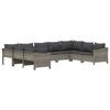 VidaXL Salon de Jardin avec Coussins 9 pcs, Ensemble de Meubles de Terrasse, Mobilier d'Extérieur, Canapé de Patio, Moderne, 3187304