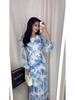 2025 Spring European & American Style Small Floral Chiffon Dress for Women