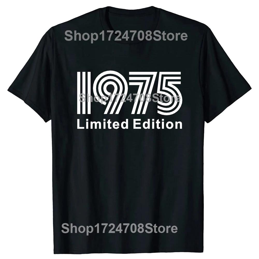 Novelty Born In 1975 Vintage T Shirts Graphic Cotton Streetwear Short Sleeve Birthday Gifts 50 Years Old Tshirt Mens Clothing