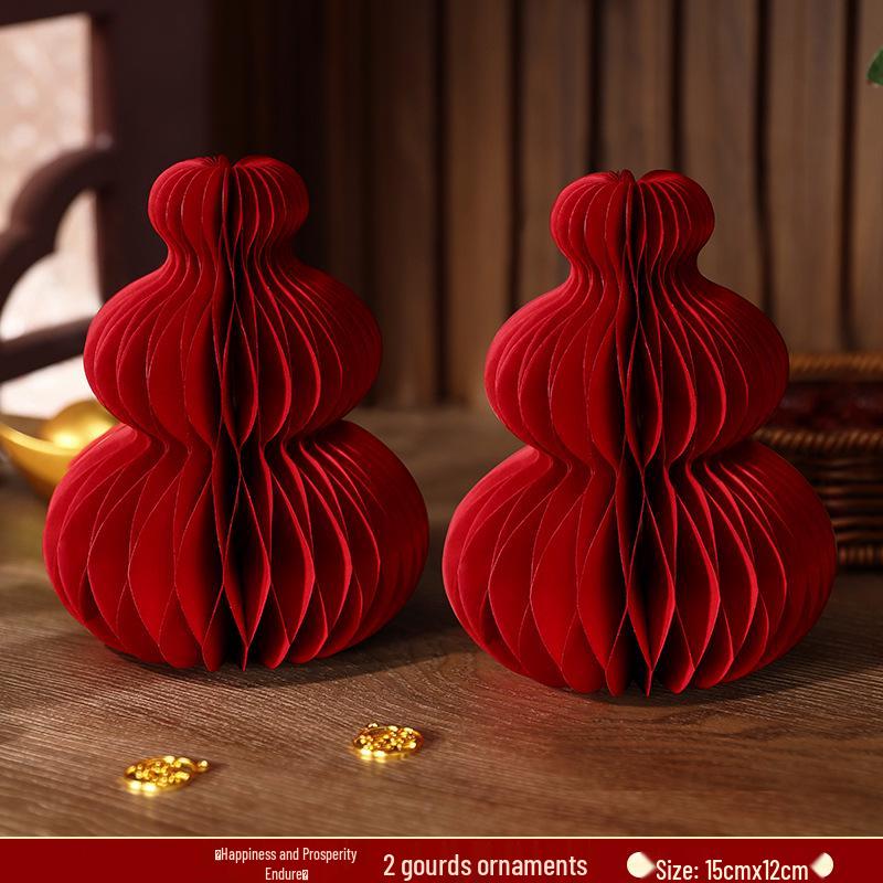 Housewarming Prosperity Gourd: Three-Dimensional Home Ornament for Living Room Tabletop