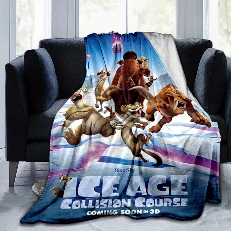 1 pezzo, Avventura da scoprire con la coperta L'era glaciale, Morbida coperta in flanella per camera da letto, soggiorno, viaggi, campeggio