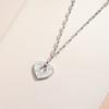 Couple Love Lock Necklace Female Light Luxury Temperament Sparkling Collarbone Chain