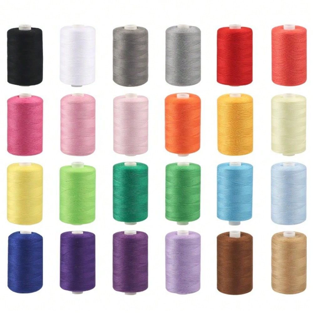 1000 Yards 12Colors Sewing Thread Polyester Sewing Thread, For Domestic DIY Sewing And Embroidery