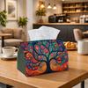 1pc Psychedelic Tree Swirl Tissue Box | Multi-Functional Napkin Dispenser, Two Sizes Available Suitable for Home, Parties, Car Decoration Vibrant Abst