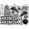 Hot Sale Racing Motorcycle Decoration Stickers Reflective Waterproof Helmet Racing Decals HRC Accessories Sponsor Stickers