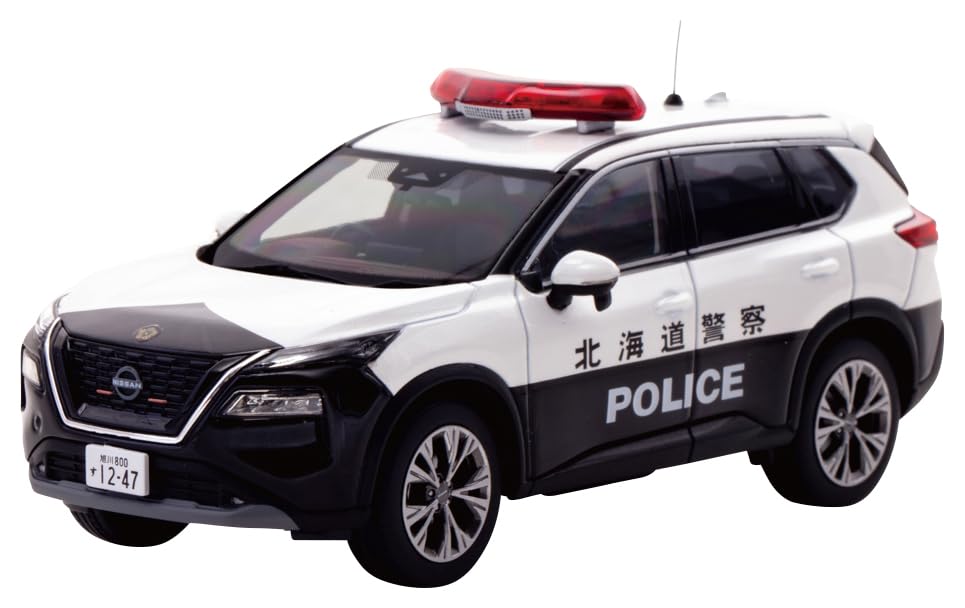 RAI'S 1/43 Scale Nissan X-Trail S e-4ORCE (T33) 2023 Hokkaido Prefectural Police Expressway Traffic Police Vehicle, Finished Model, H7432304