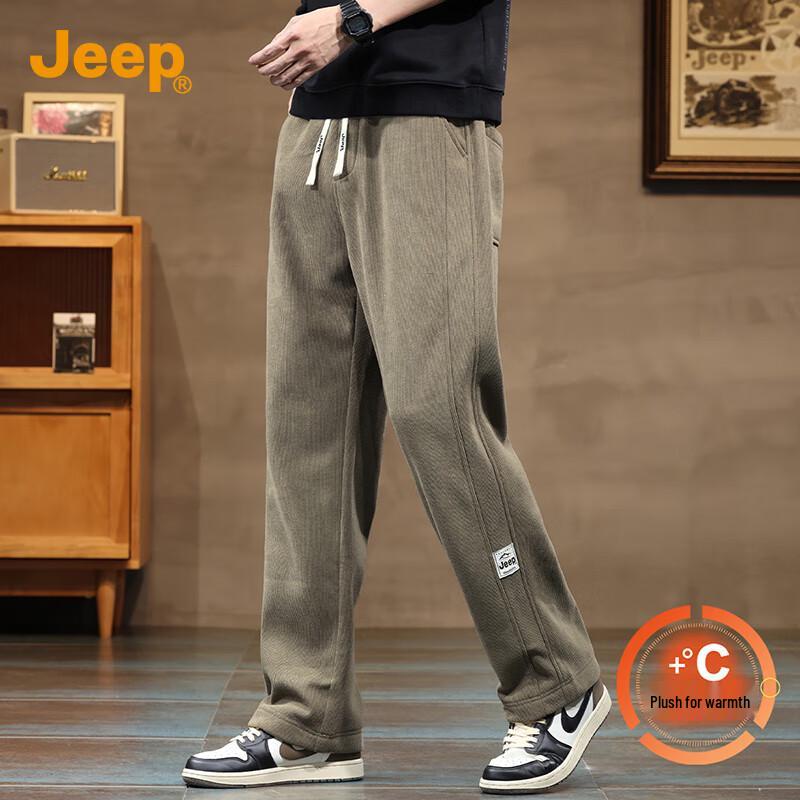 Jeep Men's Plush-Lined Straight-Leg Casual & Sport Pants