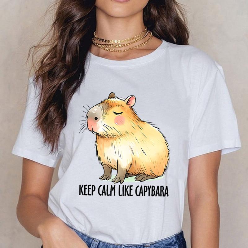 Like Capybara Unisexs Tshirts For Unisex Summer Short Sleeve Tee Shirts Casual Summer Tops