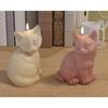 Ornaments Molds Cute Cat Shape Statue Molds Silicone Candle Mold for Crafting
