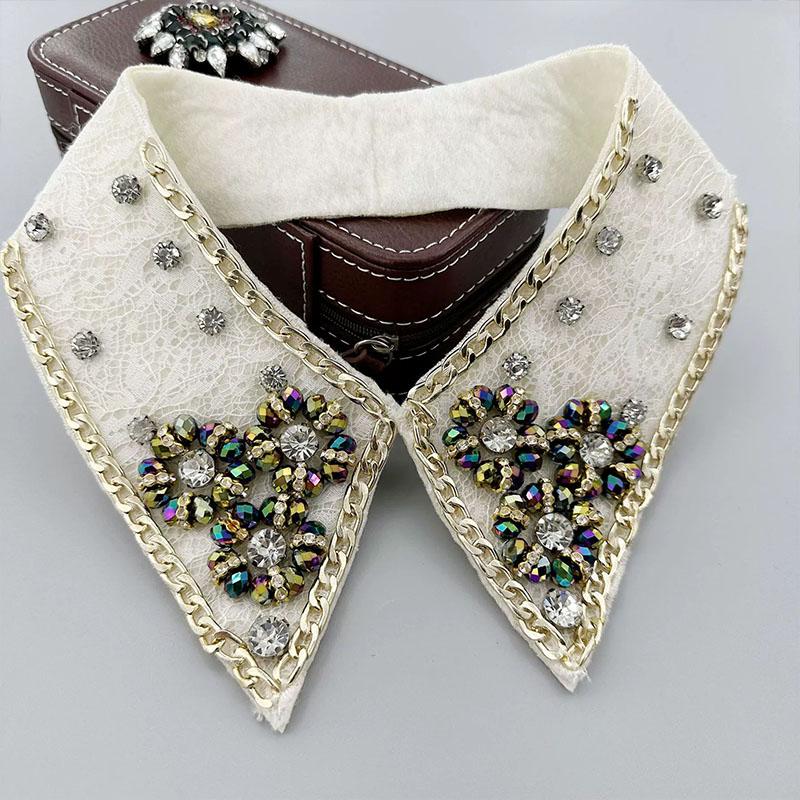 Fashion New Diamond False Collars Woman Crystal Removable Collar Women Necklace Fake Collar Detachable Tie Clothing Accessories