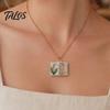Talos Women Birth Flower Necklace, Floral Book Pendant January To December Month Gift for Wife Girlfriend