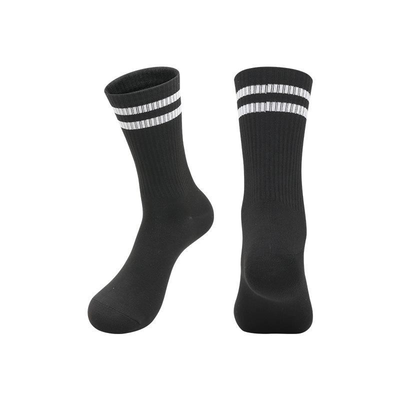 Striped Breathable Sports Socks - Thin, Polyester Cotton, Unisex, Spring/Summer