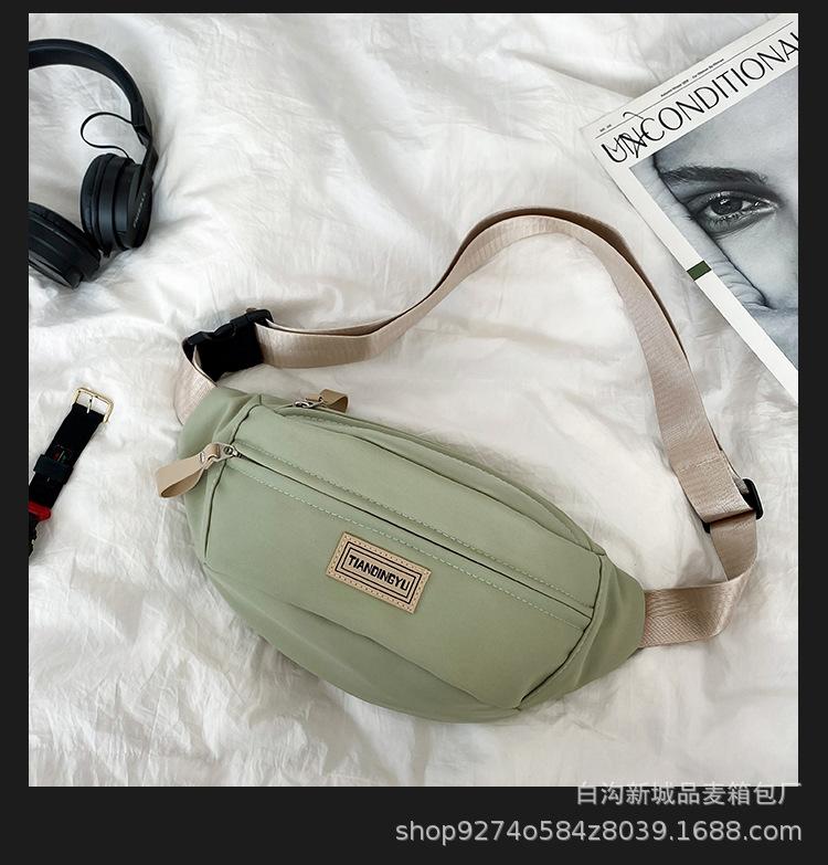 Summer Popular Couple Chest Bag Manufacturer Small Bag Women's New 2025 Popular Nylon Cloth Crossbody Bag Waist Bag