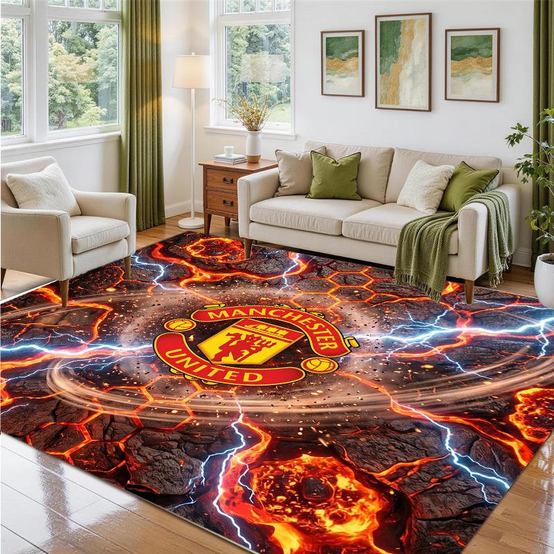 Manchester United Design Kristall Samt Teppich Weiche Dekorative Matte für Schlafzimmer Eingang
