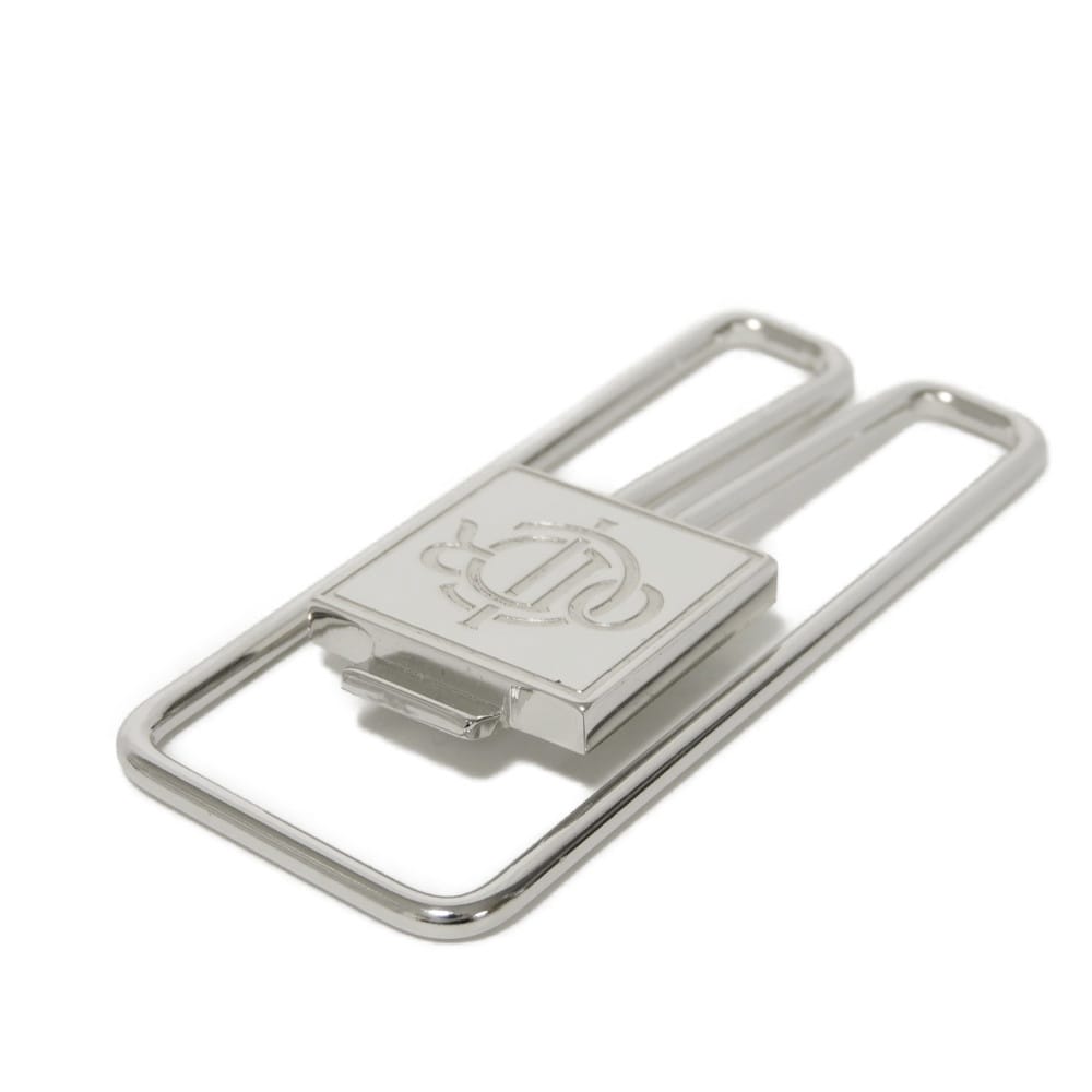 Used 10656 Logo Signature Bill Clip 7988 Vintage Excellent Condition Monsieur Metal Silver Men's from Japan AUTHENTIC