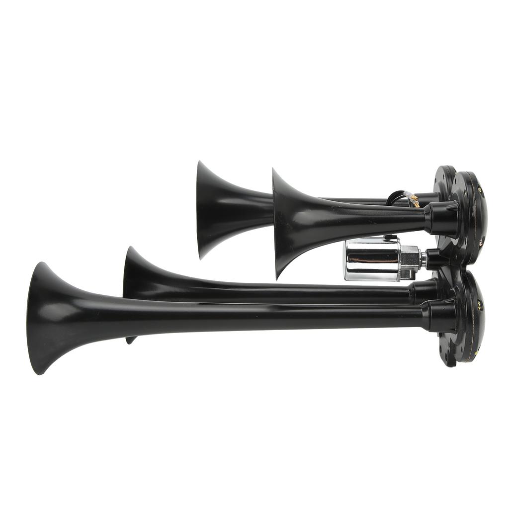 4 Trumpets Air Compressor Horn 150DB 12V Super Loud Universal Fit for Cars Trucks Boats Trains