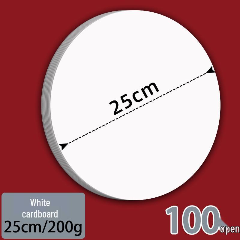 Double-Sided Black & White Round Kraft Drawing Paper.