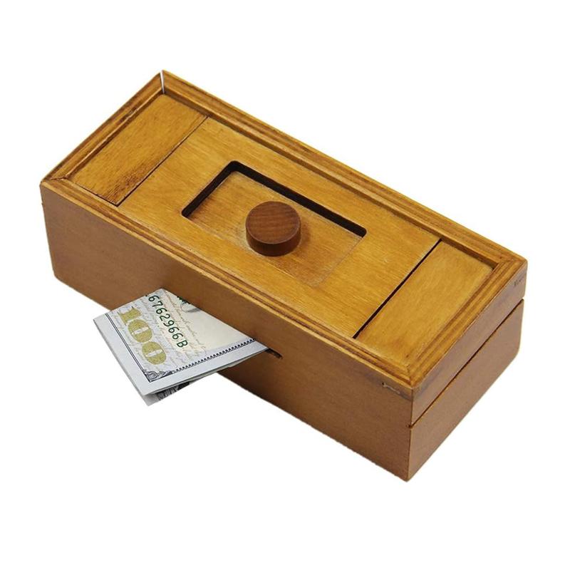 Surprise Secret Box Brain Teaser Wooden Puzzle Boxes with Hidden Compartments Creative Gift Ideas For Adults Teens Kids