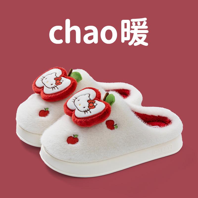 Winter Cotton Slippers Household Plush Household Cotton Mop Cute Non-slip 2025 New Cartoon Indoor Warmth