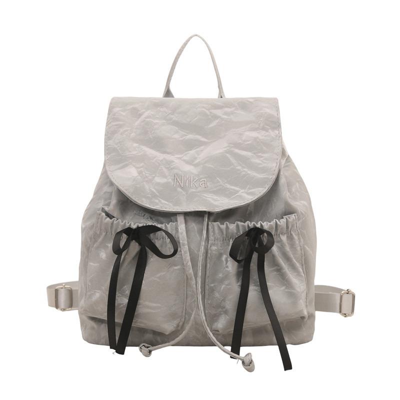 Nylon-Canvas Schleife Rucksacktasche Damen Trendiger Rucksack Große Kapazität Reisetasche