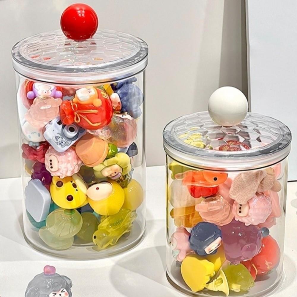 with Lid Airtight Food Storage Container Transparent Storage Jar Plastic Storage Box Home
