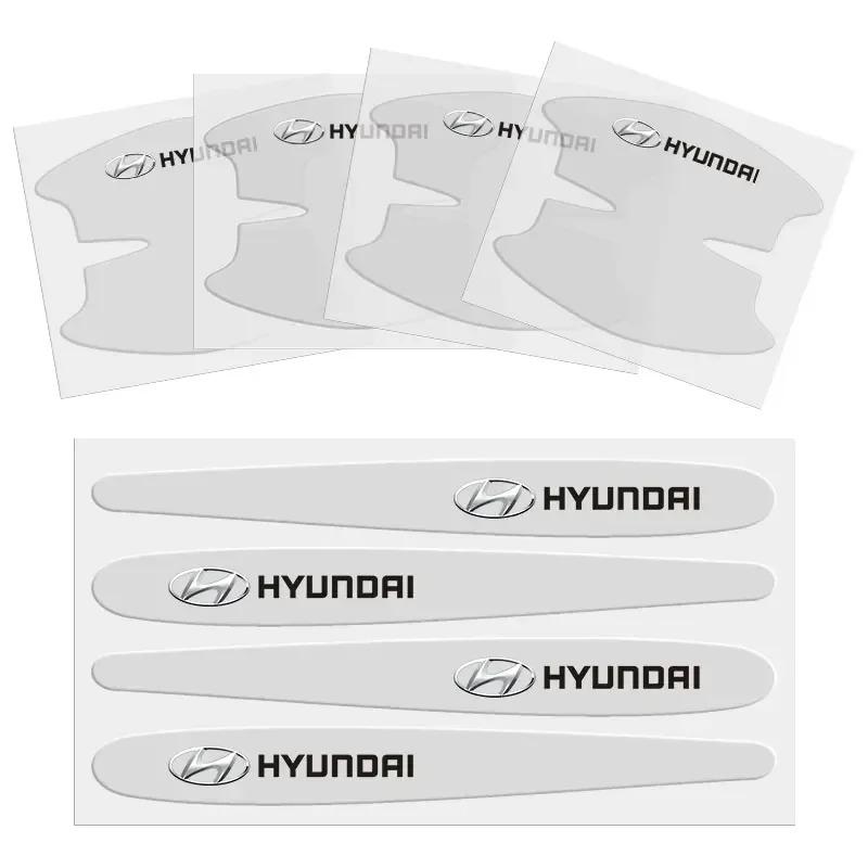 Anti-Scratch Car Door Bowl Stickers Badge Decals For Hyundai Tucson IX35 Sonata Elantra Kona Exterior Protective Accessories PP37