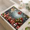 1Pcs Rubber Drying Mat With Christmas Style Print For Coffee Shop Restaurant Kitchen Carpet Tableware Durable Diatom Mud Table Mat Pet Mat Coffeeware