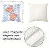 1 Pieces Blue And White Crabs Pattern Decorative Throw Pillows Polyester pillowcase sofa decorative cushion cov Headboard Pillow