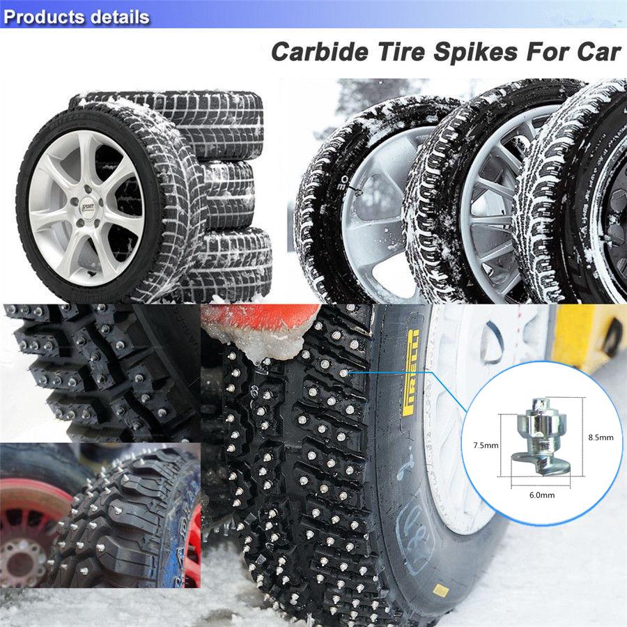 50x Auto Motorrad Fahrrad Reifen Winterreifen Spikes Schraube Schnee Spikes