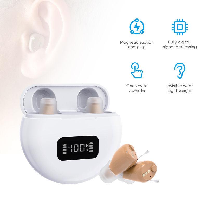 Rechargeable Digital 10 channel Hearing Aid Adjustable Tone Sound Amplifier Portable Deaf Elderly Hearing Aids