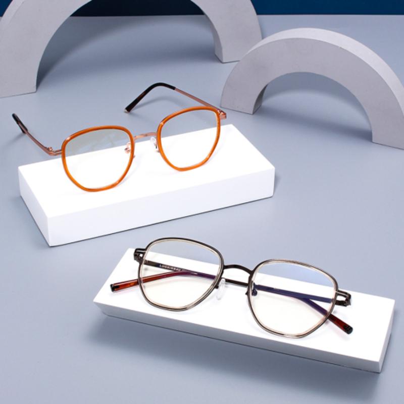 LOOKING4U NeoRetro B374 C2 Brown Blue Light Blocking Glasses