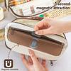 Transparent Magnetic Standable Pencil Case Large Capacity Stationery Bag Ins Style High Value School Supplies for Students