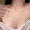 Sexy   Round Beads Waist Chain Beach Bra Bikini Chest Chain Zircon Tassel Women Body Chain Jewelry Accessories