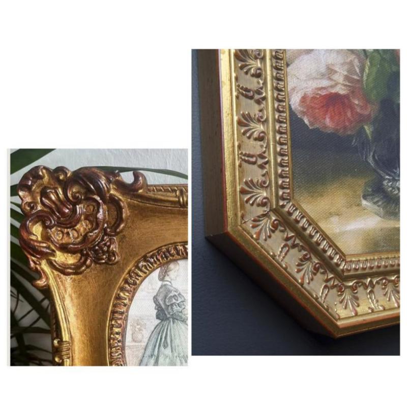 סט מסגרות תמונה וינטג צרפתי קופידון ציור דקורטיבי לסלון קישוט קיר רקע משולב תליון