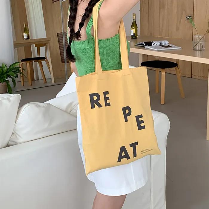 Lettering Eco Bag Summer Bag (9 colors)