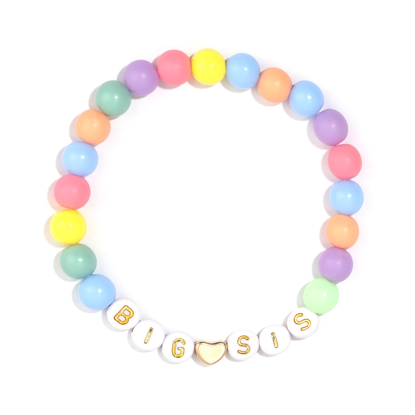 

Ladies Dopamine Color Butterfly Bracelet Acrylic Letter Beaded Elastic Rope Color Butterfly Letter Bracelet