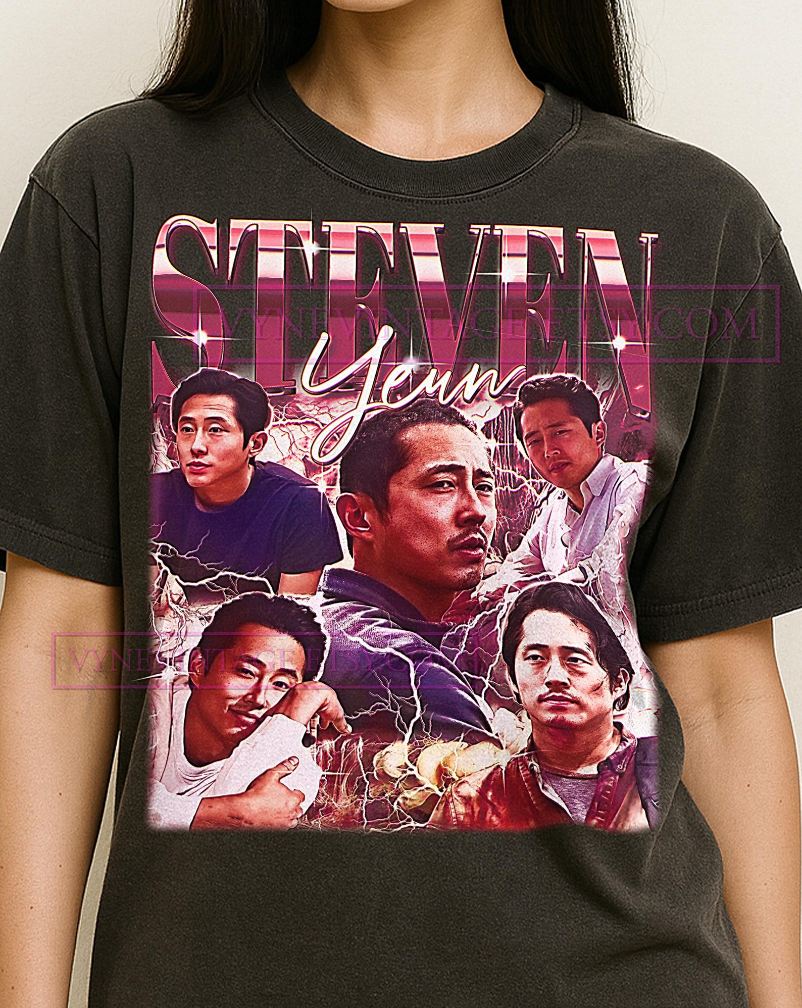 STEVEN YEUN T-Shirt, Vintage Actor Star Celebrity Performer Tee, 90s Retro Throwback, Steven Yeun Sweater 3XL