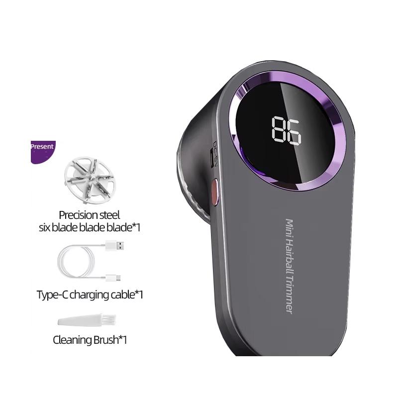 HOMEFISH LED Digital Electric Lint Remover USB Rechargeable Fabric Shaver for Sweater Clothing Pellet Fluff Remover Dropshipping серый