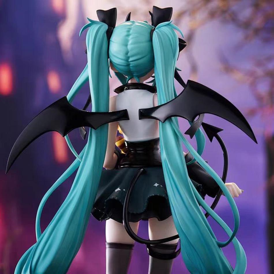 Original Little Devil Hatsune Miku Handmade Little Raccoon Chuyin Dark Angel Handmade PVC Model Animation Peripheral Ornaments