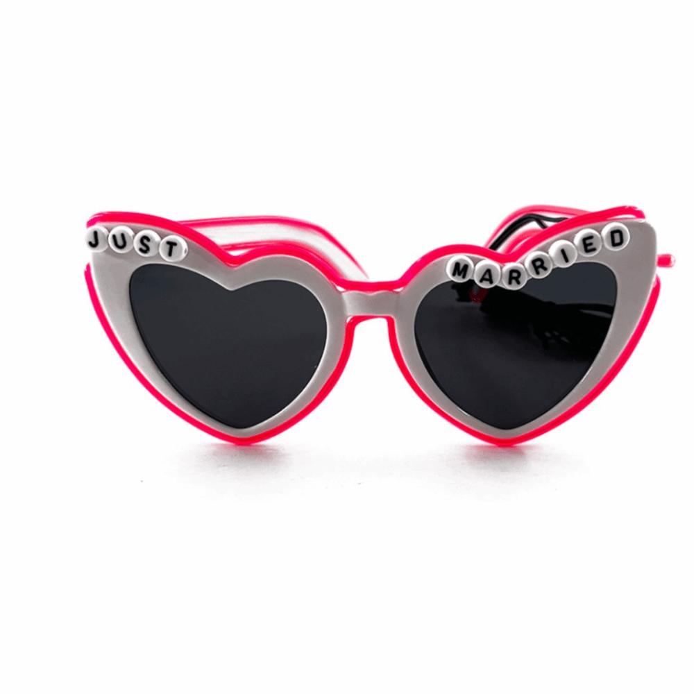 Lunettes LED Carrées Lunettes Cœur Lumineux Lunettes de Soleil Lumineuses Décoratives Fête