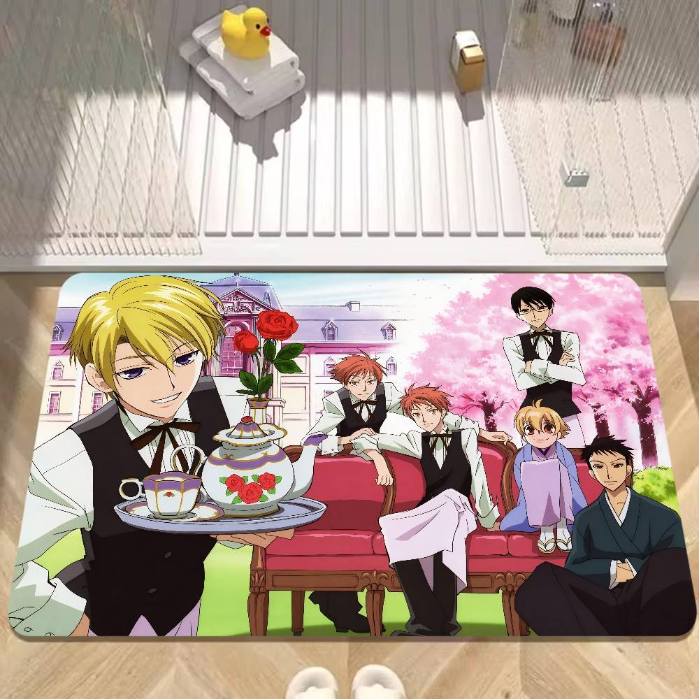 Anime O-Ouran High School Host Club Bathroom Mat Anti-slip Absorb Water Long Strip Cushion Bedroon Mat Welcome Doormat