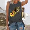 Women Summer Printing Sleeveless Shirt Casual Tank Tunic Tops Blouse