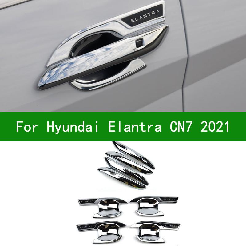 Exterior Accessories Chrome Silver Car Side Door Handle Bowl Cover Trim For Hyundai Elantra Avante I30 Sedan -