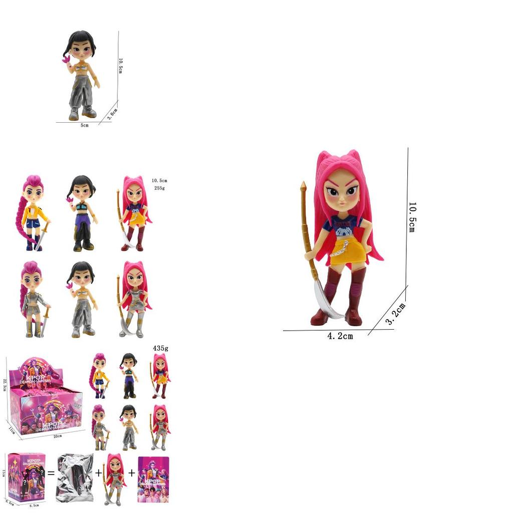 Kpop Demon Hunters Plastic Anime Action Figures For Collectors And Kids