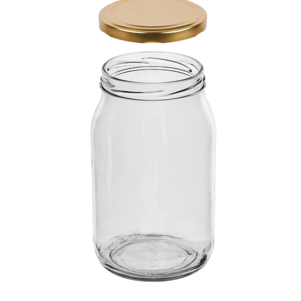 Tala Round Preserving Jar with Gold Screw Top Lid 454g /1.1lb