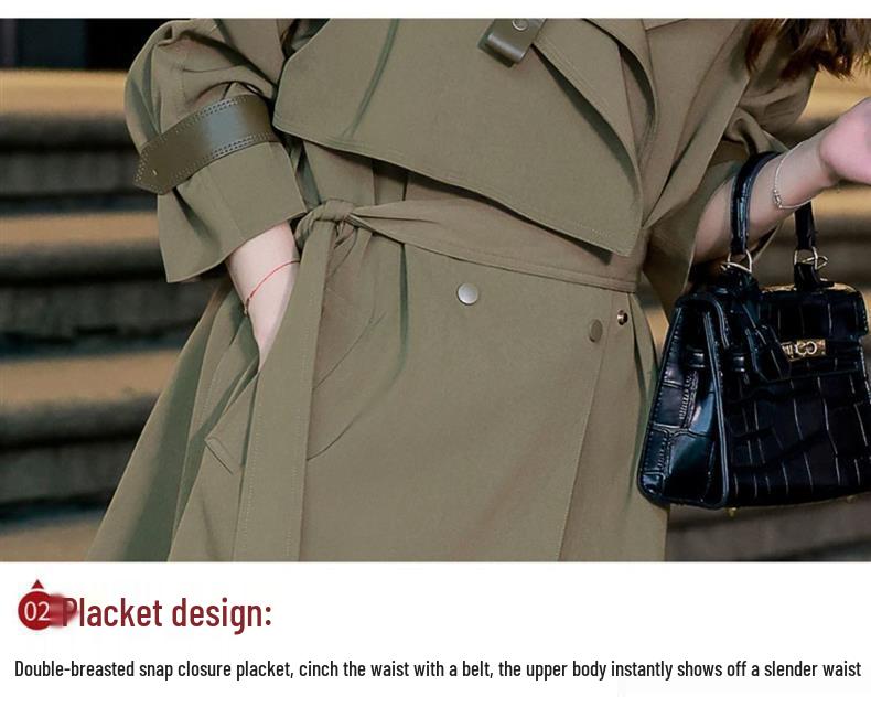 2025 Petite High-End Korean Style Trench Coat – Short Spring/Autumn Fashion