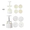 Cute FlowerS Shape DIY Pastry Moulds Mooncake Mold Mooncake Mould Hand Pressure Tool Plastic Material Baking Accessories